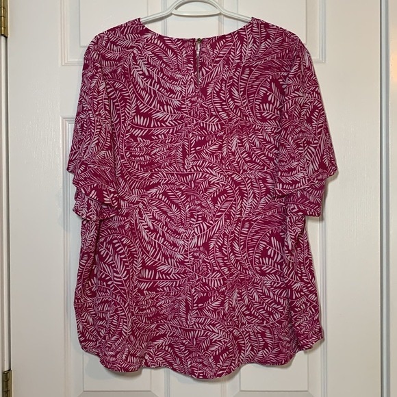 Lz Claiborne Womens V Neck short slee牛
Bouse
Rose Leaf Pattern Size XXL Comfy - Picture 8 of 12